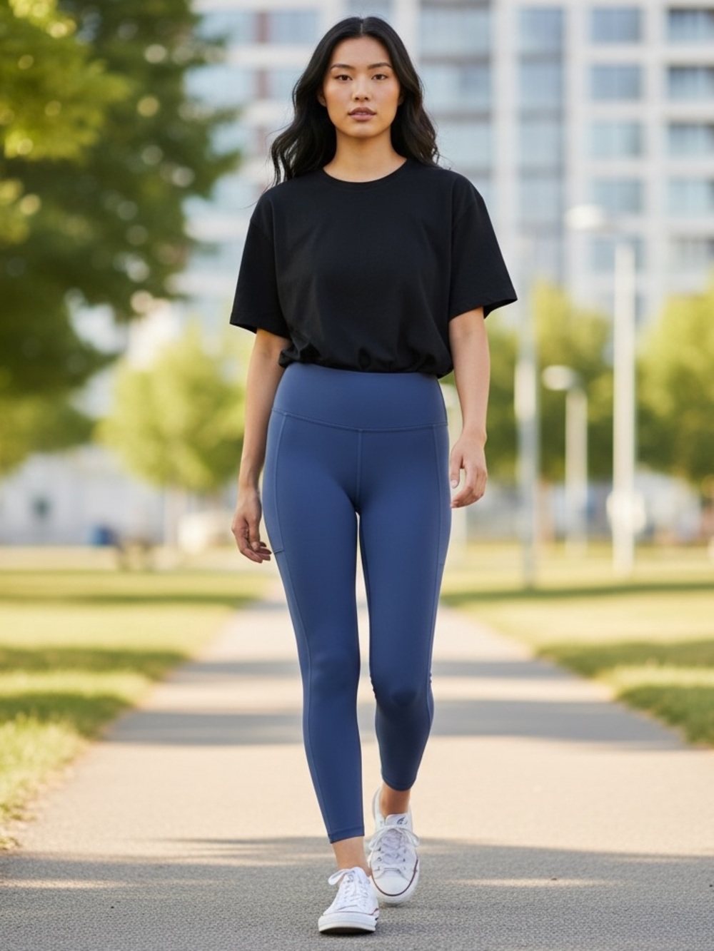 NWT Spiritual Gangster Adair HW78 Leggings Navy Blue Size M